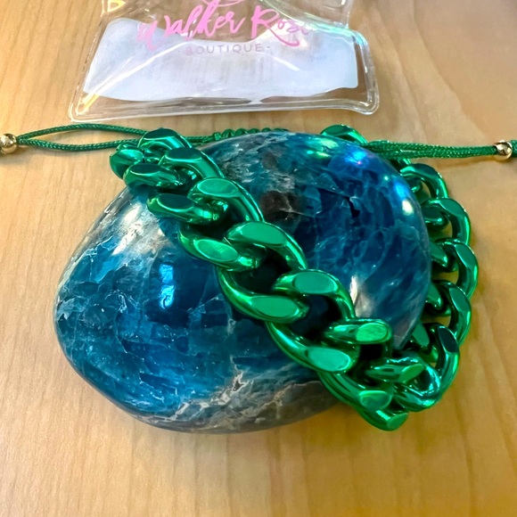 Emerald Green Chunky Link Bracelet *NEW* - Picture 2 of 6